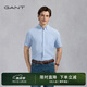 GANT/甘特【100%亞麻】夏男士涼感襯衣透氣簡(jiǎn)約美式休閑短袖襯衫 468卡布里藍色 L