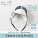 戴維貝拉（DAVE＆BELLA）秋冬新款男童加絨保暖嬰童寶寶防風(fēng)護(hù)耳針織帽 夾花藍(lán) One（48）