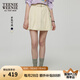 Teenie Weenie小熊半身裙女2025年夏季新款甜美活力時(shí)髦花苞短裙 淺卡其色 L