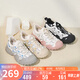 駱駝（CAMEL）丑萌登山鞋女時(shí)尚撞色戶外休閑鞋 L24S076620 米/銀/黃 38