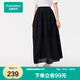 全棉時(shí)代【趙麗穎直播活動(dòng)同款】25夏新品女士紗布半裙輕柔優(yōu)雅 黑色 M (160)