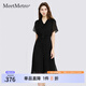 MeetMetro瑪依爾黑色雪紡連衣裙女2025夏季新款飄帶領(lǐng)輕熟風(fēng)裙子 黑色【現(xiàn)貨閃電發(fā)】 L