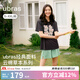 ubras劉雯同款25年新品睡衣女款云棉草本情侶家居服男士短袖短褲 女款-黑巧克力色 【劉雯同款】 XL