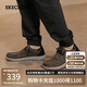 斯凱奇（Skechers）七夕禮物男鞋夏季一腳蹬帆布鞋商務通勤休閑軟底板鞋66387