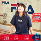 FILA KIDSx原田治聯(lián)名系列兒童短袖T恤2025夏季新款大童涼感上衣 RD寶藍(lán)-ANV 165