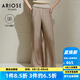 艾諾絲雅詩【商場同款】2025夏季新品醋酸垂感闊腿褲直筒休閑褲女40523072 茶棕色 M