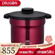 膳魔師（THERMOS）日本直郵 膳魔師 真空燜燒鍋煲湯鍋3-6人用 大容量304內(nèi)膽 4.3L（KBJ-4501）紅色 19.5cm