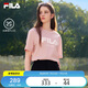FILA 斐樂(lè)官方男女同款針織T恤2025年夏季純棉寬松休閑情侶短袖t恤