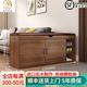 木葉私語（MUYESIYU）【整裝發(fā)貨】鞋柜門口實(shí)木換鞋凳入戶大容量儲(chǔ)物家用防塵可坐鞋柜 長120-烤漆 三層帶靴位-胡桃色
