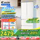 統(tǒng)帥海爾智家出品冰箱416升法式多門四門冰箱 594mm薄零嵌冰箱 黑金凈化三檔變溫冰箱 LF4-436WL9U1
