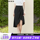 S.DEER圣迪奧女裝夏季時尚個性復(fù)古高腰不規(guī)則A字黑色裙S22281110 黑色/91 L 170