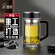 希諾（HEENOOR）雙層玻璃杯帶把高檔泡茶杯子男2025新款辦公個(gè)人專用水杯XN-6723