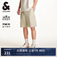 杰克·瓊斯（JACK&JONES） 潮流出街百搭時尚簡約舒適logo貼布抽繩速干休閑短褲男225215012