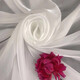 珠光軟滑小清風(fēng)歐根紗漢服學(xué)生設計服裝面料DIY花藝櫥窗背景布料 珠光本白 一米 價(jià)（要幾米拍幾件）寬度1.5米固定