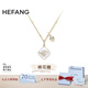 HEFANG何方珠寶棉花糖珍珠項(xiàng)鏈毛衣鏈輕奢高級感七夕情人節(jié)禮物送女友 金色