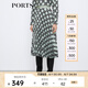 PORTS 寶姿秋冬新品60周年系列“時空螺旋”印花百褶裙LM9S053NPP069 浪花綠印花 S