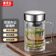 GIANXI玻璃杯雙層高硼硅夏季帶把手杯耐高溫泡茶杯水杯子節(jié)日禮物