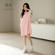悅內帶胸墊睡裙女睡衣夏季夏天莫代爾短袖家居服休閑時(shí)尚大碼粉色裙子 B23666清新粉【帶胸墊】 2XL (175) 【體重140-160斤】