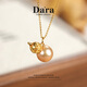 戴拉（dara）天然淡水珍珠吊墜925銀葫蘆項鏈強光經(jīng)典百搭生日禮物女自戴實用