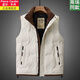 皮爾卡丹（pierre cardin）羽絨馬甲男2025冬季潮流立領(lǐng)外套男拼色休閑時(shí)尚保暖無(wú)袖背心馬甲 米白色  品牌斷碼處理 XL 建議120-135斤