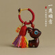 梵心小鹿鑰匙掛件可愛(ài)檀木汽車(chē)鑰匙扣鑰匙圈環(huán)情侶精致手機鏈掛飾禮物 紫檀木小鹿【紅繩】