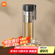 米家玻璃杯 雙層帶茶隔水杯 耐高溫泡茶杯  加厚透明杯子400mL 金屬灰