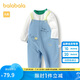 巴拉巴拉兒童衣服男童春秋套裝背帶褲兩件套時尚洋氣