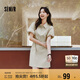 森馬（Semir）連衣裙女翻領(lǐng)燈籠袖休閑風(fēng)2025夏季防曬收腰短裙戶外109325114027