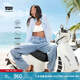 Levi's【商場(chǎng)同款】冰酷系列25春夏新款女士BAGGY直筒牛仔褲A3494 淺藍(lán)色 24 (32)
