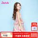 笛莎（DEESHA）童裝女童連衣裙2025夏季新款中大童舒適小清新背心裙女孩裙子 淺綠印花 150