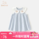 班喜迪女童連衣裙夏季2025新款洋氣女寶寶公主裙無袖裙子兒童背心裙夏裝 藍(lán)色 90