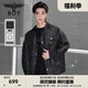 BOY LONDON【迷幻搖滾】秋季男女同款滿印金標(biāo)夾克襯衫外套N23901 黑色 S