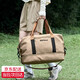 言象旅行包男士大容量行李袋女短期出差手提包運動(dòng)健身包可套拉桿箱 卡其色【干濕分離+可套行李箱】