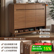CATHYLOUTTE德國(guó)品牌實(shí)木框架家用鞋柜換鞋凳入戶大容量一體組合玄關(guān)靠墻鞋架 胡桃色0.95米三門三抽