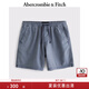 ABERCROMBIE & FITCH【澤西風短褲】男裝25夏季新款寬松直筒松緊腰短褲KI128-5072 藍色 M (180/80A)