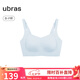 ubras母親節(jié)禮物側(cè)收大杯文胸收副乳內(nèi)衣女大胸顯小防下垂胸罩粉底液 可調(diào)肩帶-漣漪藍色 XL (85B/85C/85D)