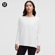 lululemon丨Back In Action 女士棉混紡長(cháng)袖 T 恤 LW3KDOS 白色 S /6