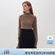范思藍(lán)恩23FS14447 半高領(lǐng)打底毛衣女冬新羊毛暖厚內(nèi)搭針織衫 流沙駝 S