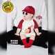 G.DUCKKIDS男女寶寶周歲生日服2025新款嬰兒衣服夏季薄款新生兒外出 紅色爬服 90cm （建議21-23斤）