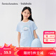 巴拉巴拉童裝兒童短袖女童t恤夏2025款【hellokittyIP商場同款】 粉藍(lán)80005 140