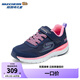 Skechers斯凱奇兒童秋冬運(yùn)動(dòng)二棉鞋女童復(fù)古薄絨保暖輕便休閑棉鞋303462L 海軍藍(lán)色/粉紅色/NVPK 36