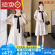 尚然樂（SHNAGRANLE）孕婦衣服夏天套裝連衣裙小個子孕婦裝夏季潮媽大碼寬松氣質(zhì)韓版薄 圖片色連衣裙 M