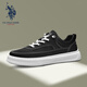 美國馬球協(xié)會(huì )（U.S.POLO ASSN.）休閑男鞋商務(wù)休閑鞋男士時(shí)尚帆布鞋2025秋季板鞋男新款套腳鞋子男 黑色【牛津帆布+軟彈厚底】 42 (260mm) -