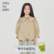 jnby by JNBY江南布衣童裝秋長袖泡泡紗襯衫翻領(lǐng)出汗不沾身女童兒童1N8212950 254紙棕 110 cm