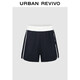 UR2025夏季新款女裝休閑運動(dòng)風(fēng)撞色松緊腰短褲UYU650059
