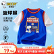 史努比（SNOOPY）童裝兒童短袖T恤男童半袖上衣中大童籃球風(fēng)運動(dòng)衣 日歷-藍  150