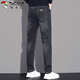 啄木鳥(niǎo)（TUCANO）牛仔褲男秋季修身小腳褲子男士彈力休閑褲男百搭長(cháng)褲 黑灰色 32