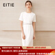 愛(ài)特愛(ài)（EITIE）優(yōu)雅女裝通勤收腰顯瘦2025夏季新款一步裙極簡(jiǎn)純色連衣裙B2507676 極光白10 L (165)