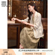 香影新中式國(guó)風(fēng)西裝外套女薄款2025春夏季新款米色國(guó)風(fēng)盤扣小西服 米色 M