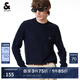 杰克·瓊斯（JACK&JONES）秋冬新款直筒字母毛衣休閑百搭基礎(chǔ)套頭針織衫男裝 E39藏藍(lán) S 170